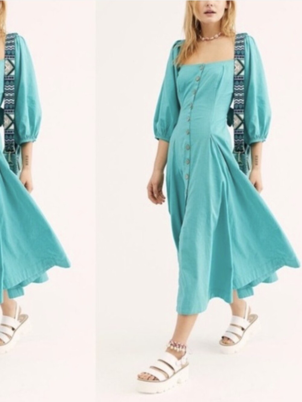 Free People Endless Summer Jayma green dress Sz XS